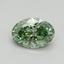0.52 Ct. Fancy Vivid Green Oval Lab Grown Diamond
