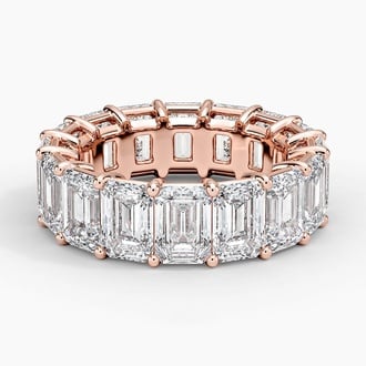 Emerald Eternity Diamond Ring (8 ct. tw.) in 14K Rose Gold