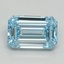 1.05 Ct. Fancy Intense Blue Emerald Lab Grown Diamond