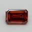 2.11 Ct. Fancy Deep Orange Emerald Lab Grown Diamond