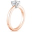 14K Rose Gold Petite Taper Solitaire Ring, smallside view