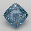 3.84 Ct. Fancy Vivid  Blue Cushion Lab Grown Diamond
