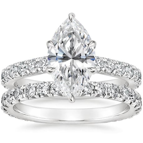 18K White Gold Luxe Sienna Diamond Bridal Set (1 1/8 ct. tw.)