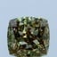 4.36 Ct. Fancy Vivid Green Cushion Lab Grown Diamond