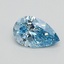 0.91 Ct. Fancy Vivid Blue Pear Lab Grown Diamond