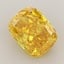 4.29 Ct. Fancy Vivid  Yellow Cushion Lab Grown Diamond