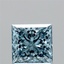 1.56 Ct. Fancy Vivid Blue Princess Lab Grown Diamond