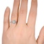 The Anayna Ring, smallzoomed in top view on a hand