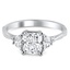 Custom Half Moon Diamond Accent Ring
