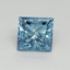 1.02 Ct. Fancy Vivid Blue Princess Lab Grown Diamond