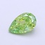 1.01 Ct. Fancy Vivid  Green Pear Lab Grown Diamond