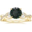 18K Yellow Gold Garland Diamond Ring, smalltop view