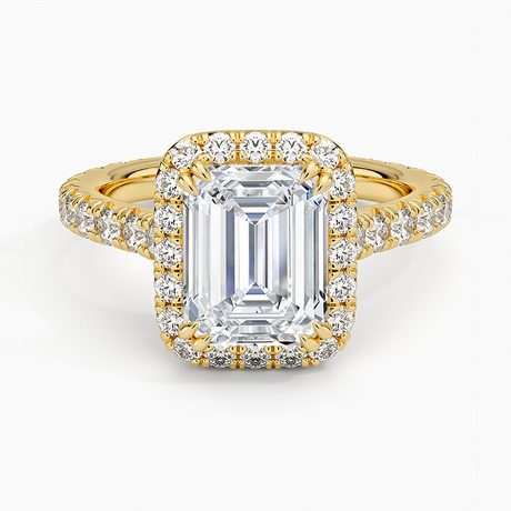 18K Yellow Gold Sienna Halo Three-Quarter Coverage Diamond Ring (3/4 ct. tw.)