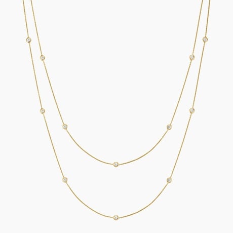 Bezel Strand Diamond Necklace (1 ct. tw.)