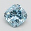 1.99 Ct. Fancy Vivid Blue Cushion Lab Grown Diamond