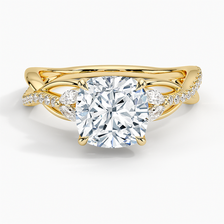 Nature Inspired Twisting Diamond Ring
