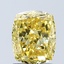 2.06 Ct. Fancy Vivid Yellow Cushion Lab Grown Diamond