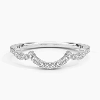 Petite Twisted Vine Curved Diamond Ring (1/5 ct. tw.) in Platinum