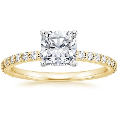 18K Yellow Gold Luxe Petite Shared Prong Diamond Bridal Set (3/4 ct. tw.)