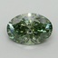1.64 Ct. Fancy Vivid Pacific Green Oval Lab Grown Diamond