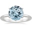 18K White Gold Six-Prong Petite Comfort Fit 1.5mm Solitaire Ring, smalltop view