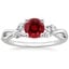 18K White Gold Willow Diamond Ring (1/8 ct. tw.), smalltop view