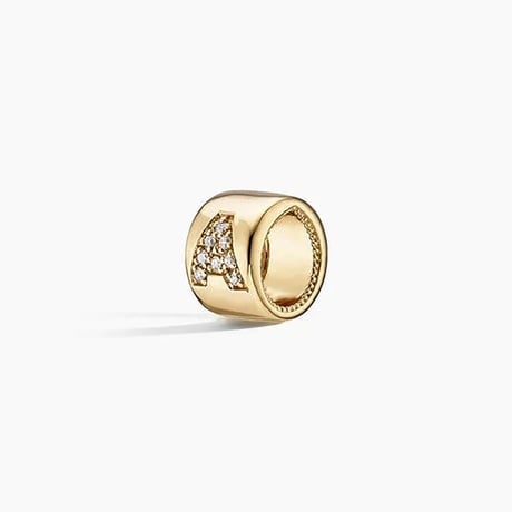 Lab Diamond Initial Rondelle Charm
