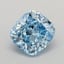 0.56 Ct. Fancy Vivid Blue Cushion Lab Grown Diamond