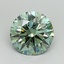1.71 Ct. Fancy Vivid Green Round Lab Grown Diamond