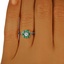 The Tessie Ring, smalltop view on a hand