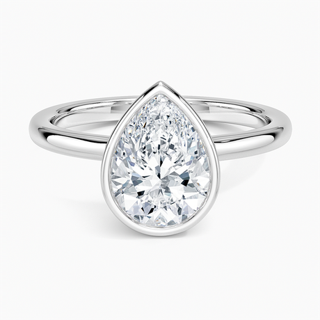 18K White Gold Sylvie Perfect Fit Bezel Solitaire Ring