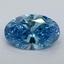 2.12 Ct. Fancy Vivid Malibu Blue Oval Lab Grown Diamond