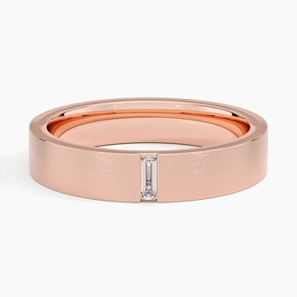 Apollo Diamond 4.5mm Wedding Ring in 14K Rose Gold