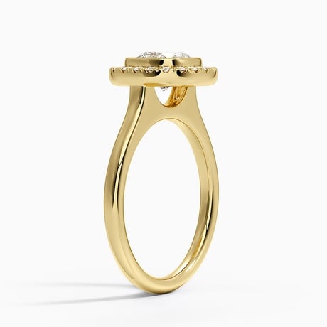 Bezel Halo Diamond Ring