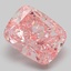 4.13 Ct. Fancy Vivid  Pink Cushion Lab Grown Diamond
