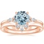 14KR Aquamarine Nadia Diamond Bridal Set, smalltop view