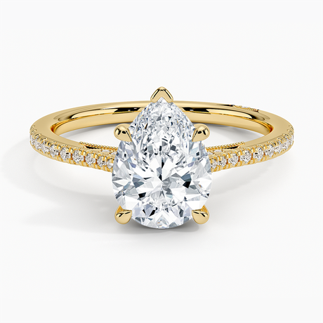18K Yellow Gold Simply Tacori Cathedral Diamond Ring (1/4 ct. tw.)