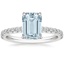 18K White Gold Amelie Half-Coverage Diamond Ring, smalltop view