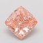 3.12 Ct. Fancy Vivid Pink Cushion Lab Grown Diamond