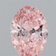 1.53 Ct. Fancy Vivid Pink Oval Lab Grown Diamond