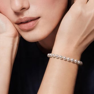 Margaret Premium Akoya Cultured Pearl Bracelet (6.5-7mm)
