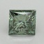 1.52 Ct. Fancy Vivid Green Princess Lab Grown Diamond