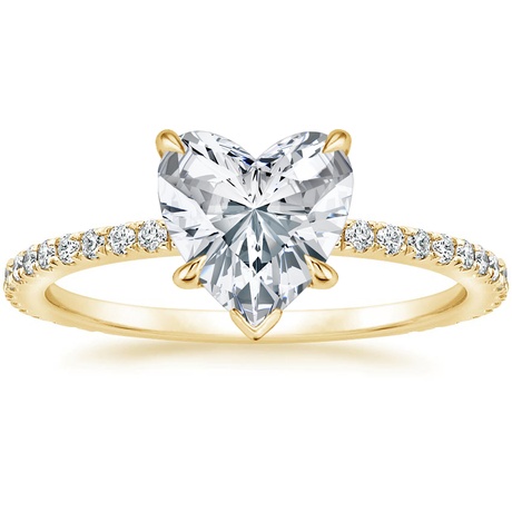 18K Yellow Gold Demi Diamond Ring with Luxe Ballad Diamond Ring