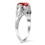 The Lebbie Ring, smalltop view on a hand