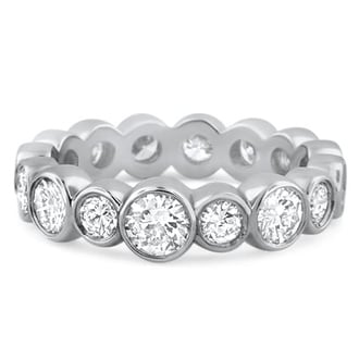 Custom Bezel Set Eternity Band
