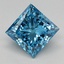 2.70 Ct. Fancy Vivid Blue Princess Lab Grown Diamond