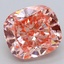 4.04 Ct. Fancy Vivid  Pink Cushion Lab Grown Diamond