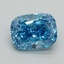 1.00 Ct. Fancy Vivid Blue Cushion Lab Grown Diamond