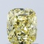 1.06 Ct. Fancy Vivid Yellow Cushion Lab Grown Diamond