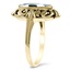 The Honeydew Ring, smalltop view on a hand